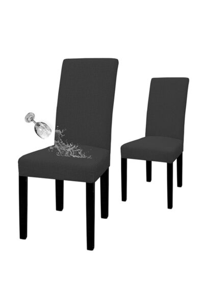 Generic مجموعة من 2 غطاء كرسي طعام سهل الاستخدام ومقاوم للماء بنسبة 100%، كرس...