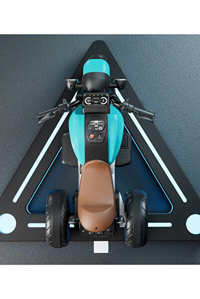 PLAYZO Kids Electric Ride-On Cruiser Motorcycle Rechargeable Battery, LED Lights, Sounds