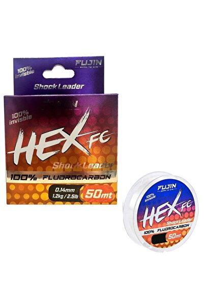 Fujin Hex FC 50mt 0.14mm %100 Fluorocarbon Leader Misina