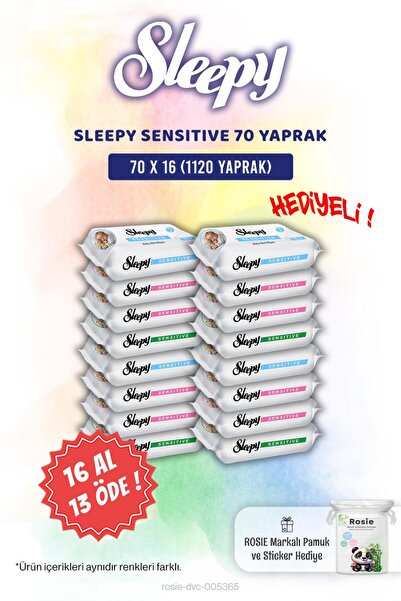 Sleepy اشتري 16 واحصل على 13 مناديل مبللة للأطفال الحساسة من السبعينيات وهدية...