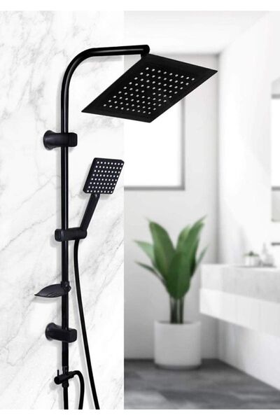 VSA Siyah Lüks Paslanmaz Çelik Hortum Kocvizyon Robot Yağmurlama Tepe Duş Seti