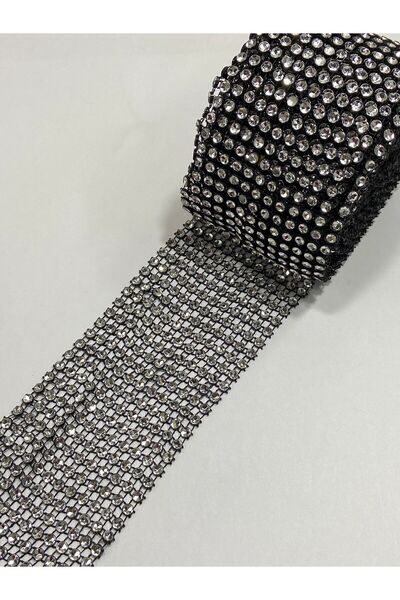 karantuhafiye Πλαστική Λωρίδα Λάμψης / 12 Σειρές / 1 Μέτρο Μαύρο