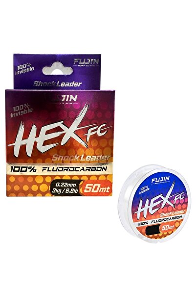 Fujin Hex FC 50mt 0.22mm %100 Fluorocarbon Leader Misina