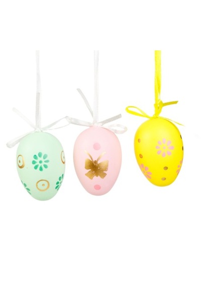 CLICK Decor de Paste Set Oua 3 Tipuri 6 Cm 6 Buc/pachet