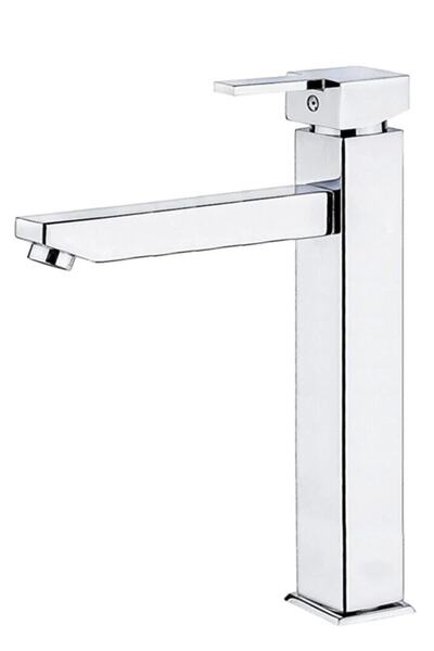VSA Ağır Gövde Kare 25 Cm Çanak Banyo Lavabo Bataryası Garantili Musluk Yerli Üretim