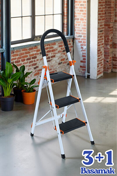 Hagen 3 Basamaklı Merdiven Geniş Basamak Çok Sağlam Hafif Merdiven 150kg Taşı...