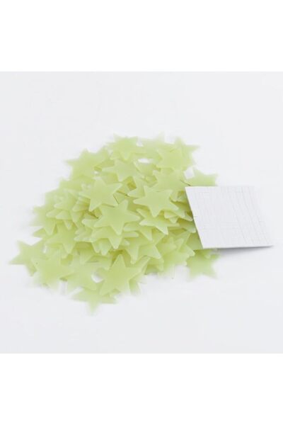 Generic 100 قطعة ملصقات نجوم ثلاثية الأبعاد في الظلام، مع وظيفة الفلورسنت، أش...