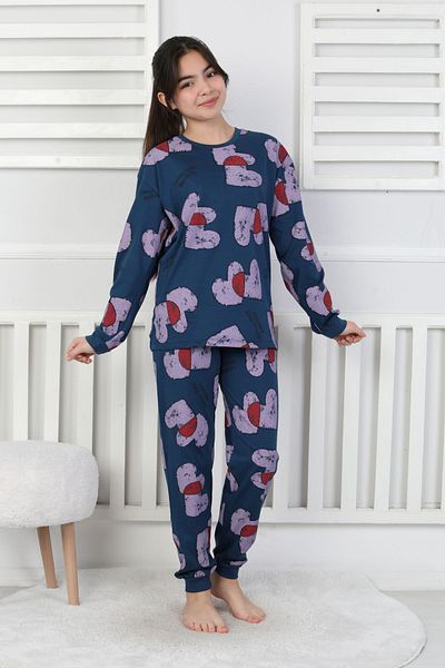 ZUZUNGA Tangled Hearts Patterned Girls Pajamas Set 8-13