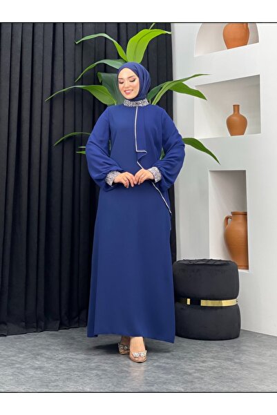 GÜLSEVEN Krep elbise modeli