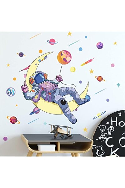 Generic Brand Astronaut Wall Stickers, , Space Planet DIY Vinyl Large Wall De...