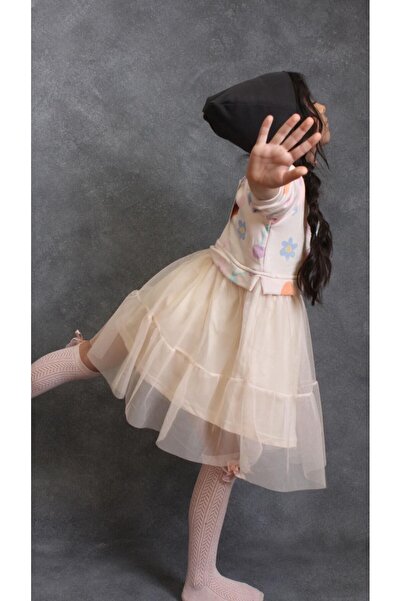 OZZY KİDS Φόρεμα φούτερ με τούλινη φούστα για κορίτσια