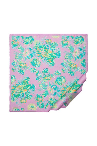ipekevi Lilac Chrysanthemum Patterned Scarf
