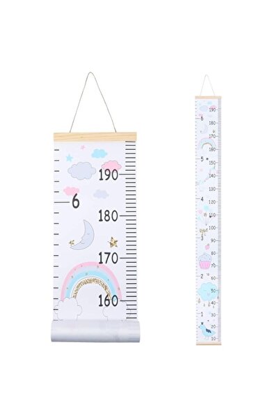 Generic Brand Kids Height Chart, 200X20CM Wall Hanging Growth Chart Removable...