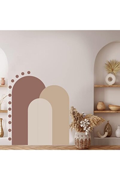 Generic ملصقات حائط كبيرة الحجم بتصميم قوس بوهيمي، ورق حائط تجريدي بألوان قوس...