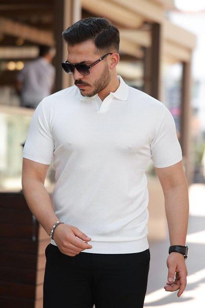 Aymood Men's Nurse Collar Short Sleeve T-Shirt