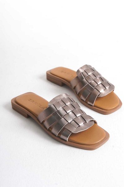 ERNİLA GENUINE LEATHER WOMEN'S SLIPPERS