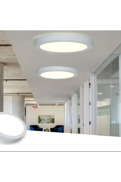YCL -ASM 1024 24W Yuvarlak Sıva Üstü LED Panel – Beyaz Kasa 4000K ILIK BEYAZ