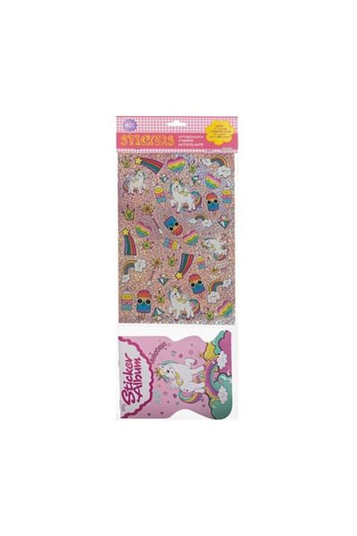 SOHO Album with stickers and decals of various models and sizes, Unicorn character, Multicolor