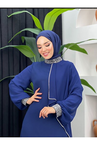 GÜLSEVEN Krep elbise modeli