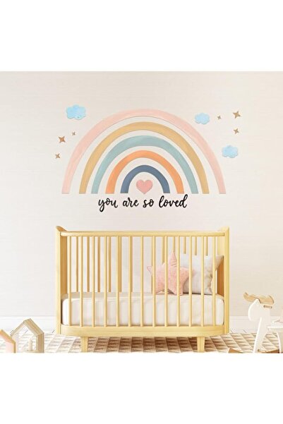 Generic 1 قطعة من ملصقات الحائط على شكل قوس قزح، ملصقات قوس قزح بوهو كبيرة ال...