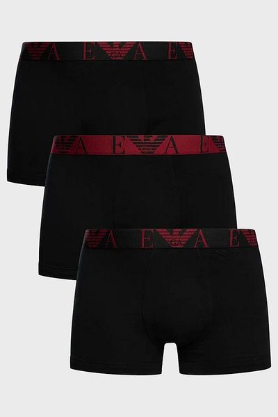 Emporio Armani Stretch Cotton Logo Printed 3 Pack Boxer Men's Boxer Em000259 Af10778 Mc406