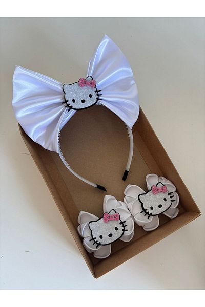 Hello Kitty White Buckle Crown Set