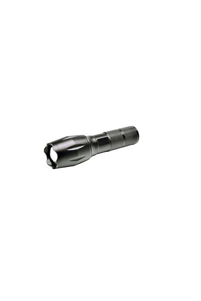 SOHO Lanterna LED zoom, 10W, 250 lm, baterie Li-Ion 18650, alimentare USB, 135x35x28mm, Negru