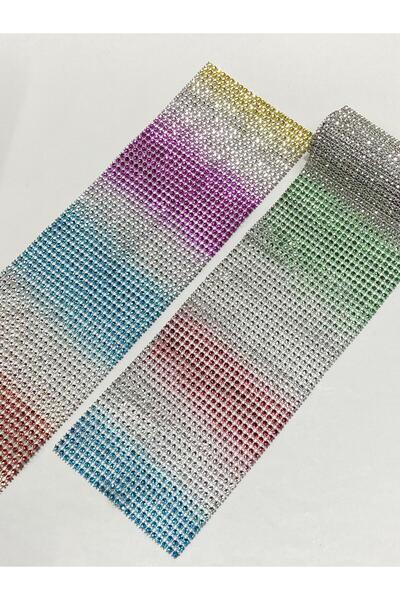 karantuhafiye Πλαστική λωρίδα λάμψης / 24 σειρές / 1 μέτρο ασπρόμαυρη