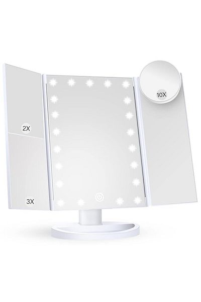 Generic Tazweeq Makeup Mirror, 2X 3X 10X Magnification Makeup Mirror Vanity Mirror with Lights, Touch Contr