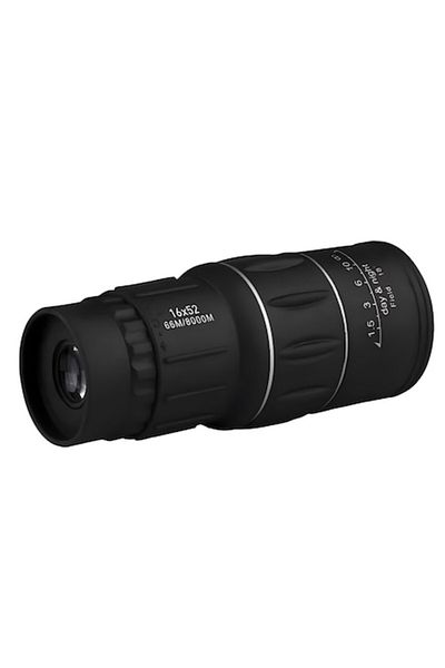 Macomi Monoclu with loupe, 52mm lens diameter, 16x52mm magnification, 68m/8000m field of view, with case in
