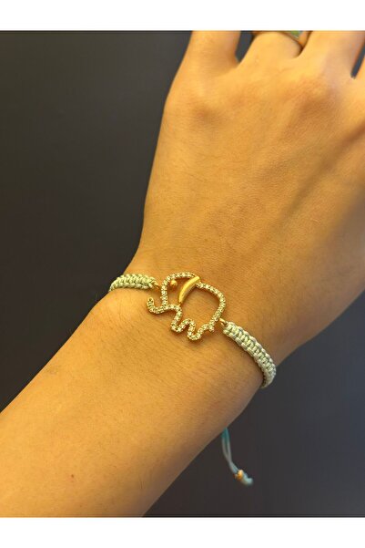 Gönülden Tasarım Handmade Zircon Stone Elephant Women's Bracelet