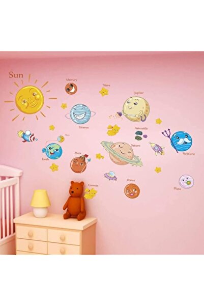 Generic ملصقات حائط كرتونية من ديفسيدار، ملصقات مجرة فضائية وكواكب، نظام شمسي...