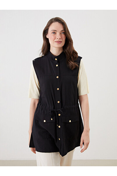 LC Waikiki Judge Collar Gathered Women's Vest