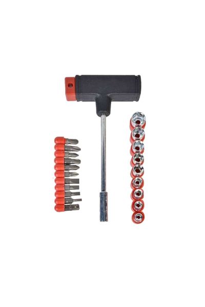 SOHO Magnetic T Screwdriver with 20 Included Bits, Multicolor