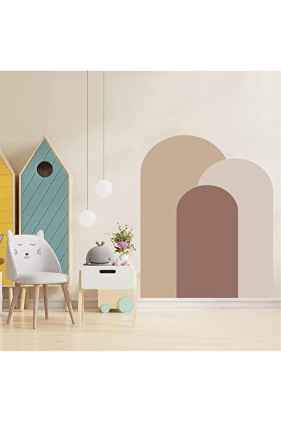 Generic ملصق حائط، ملصق حائط كبير على شكل قوس بوهيمي، ورق حائط تجريدي بألوان ...