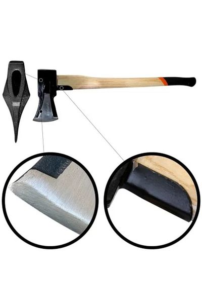 richmann exclusive Splitting Axe with Wooden Handle and Protection, 2 kg, Richmann Exclusive