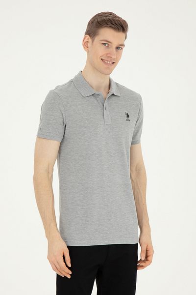 U.S. Polo Assn. Slim fit polo shirt with discreet grey logo