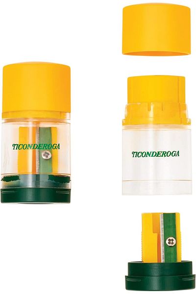 Dixon Sharpener/Eraser, Green and Yellow, 1 Count