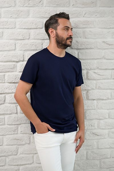 Paul Martin Slimfit Fit Crew Neck Rayon Fabric Full Lycra T-Shirt
