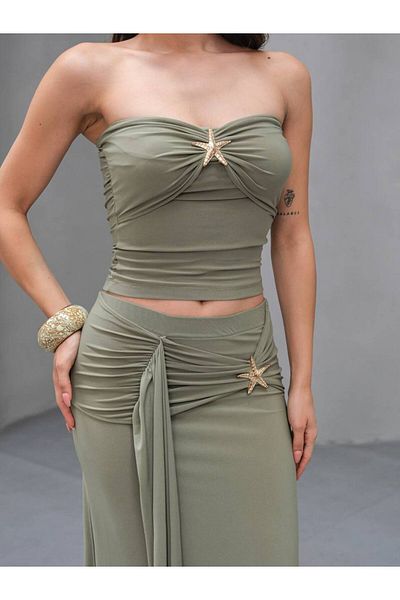 Butik Beyza Star Buckle Detail Skirt Suit
