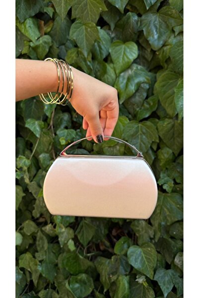 BRAVE BAG GÜMÜŞ DETAYLI TEN SATEN ABİYE ÇANTA-29