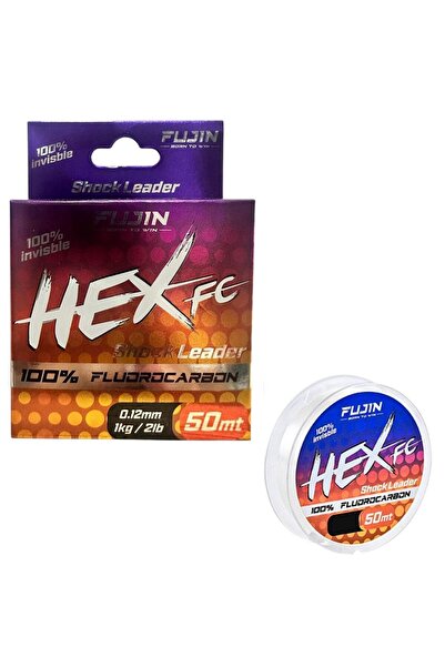 Fujin Hex FC 50mt 0.12mm %100 Fluorocarbon Leader Misina