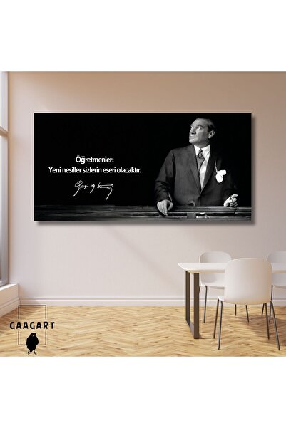 GAAGART Panoramik Kanvas Atatürk Sözleri Öğretmenler: Yeni nesiller sizlerin ...