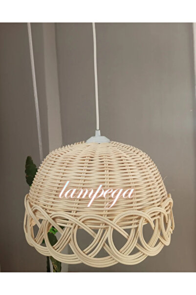 Lampega rattan bambu hasır avize