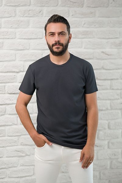 Paul Martin Slimfit Fit Crew Neck Rayon Fabric Full Lycra T-Shirt