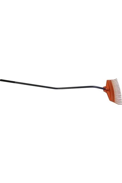 richmann exclusive Rake for leaves, garden, metal handle, orange, 21 teeth, 40 x 166 cm, Richmann Exclusive