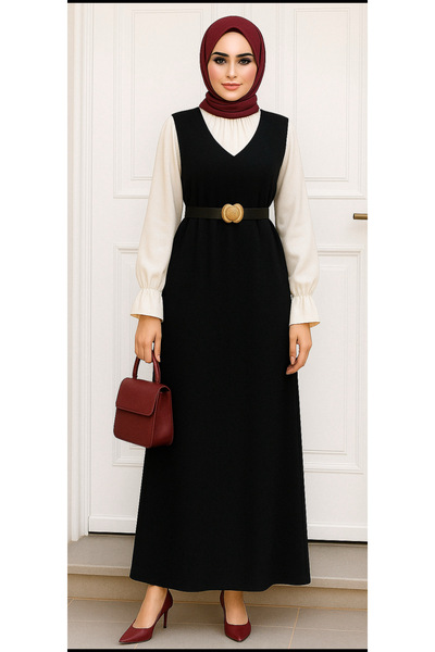 CNG MODA Set de jile cu cataramă aurie Tesettür