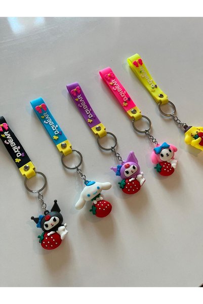 LABURN 1 Piece Kuromi Ornament Keychain Dear Gift Keychain