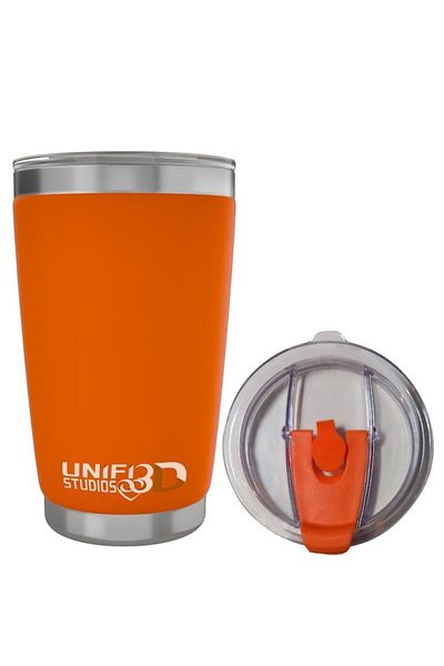 Unified Studios Thermos mug, tumbler type, stainless steel, double-walled, removable lid, 550ml, orange