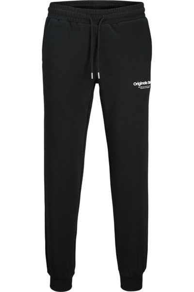 Jack & Jones Παντελόνι JACK & JONES Gordon Vesterbro με μανσέτες - 12268878-Μαύρο